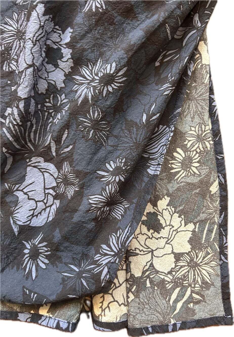 Marine Layer Emlyn Floral Wrap Midi Dress in Navy Blue size L NWOT - Picture 9 of 14
